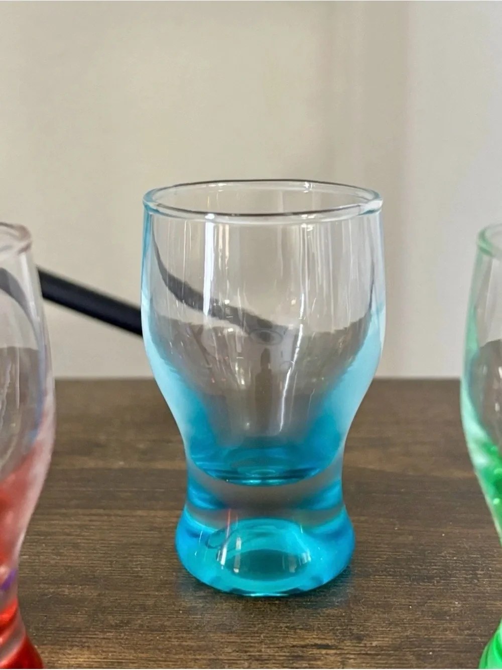 Circleware 6 Piece Colored Base Shot Glass Set - Multicolor